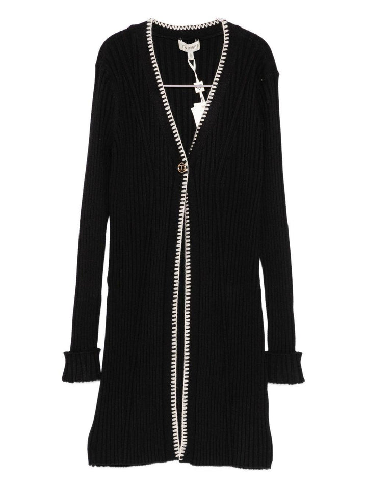 Cardigan nero per bambina 252GJ3090 00006 Twin Set 