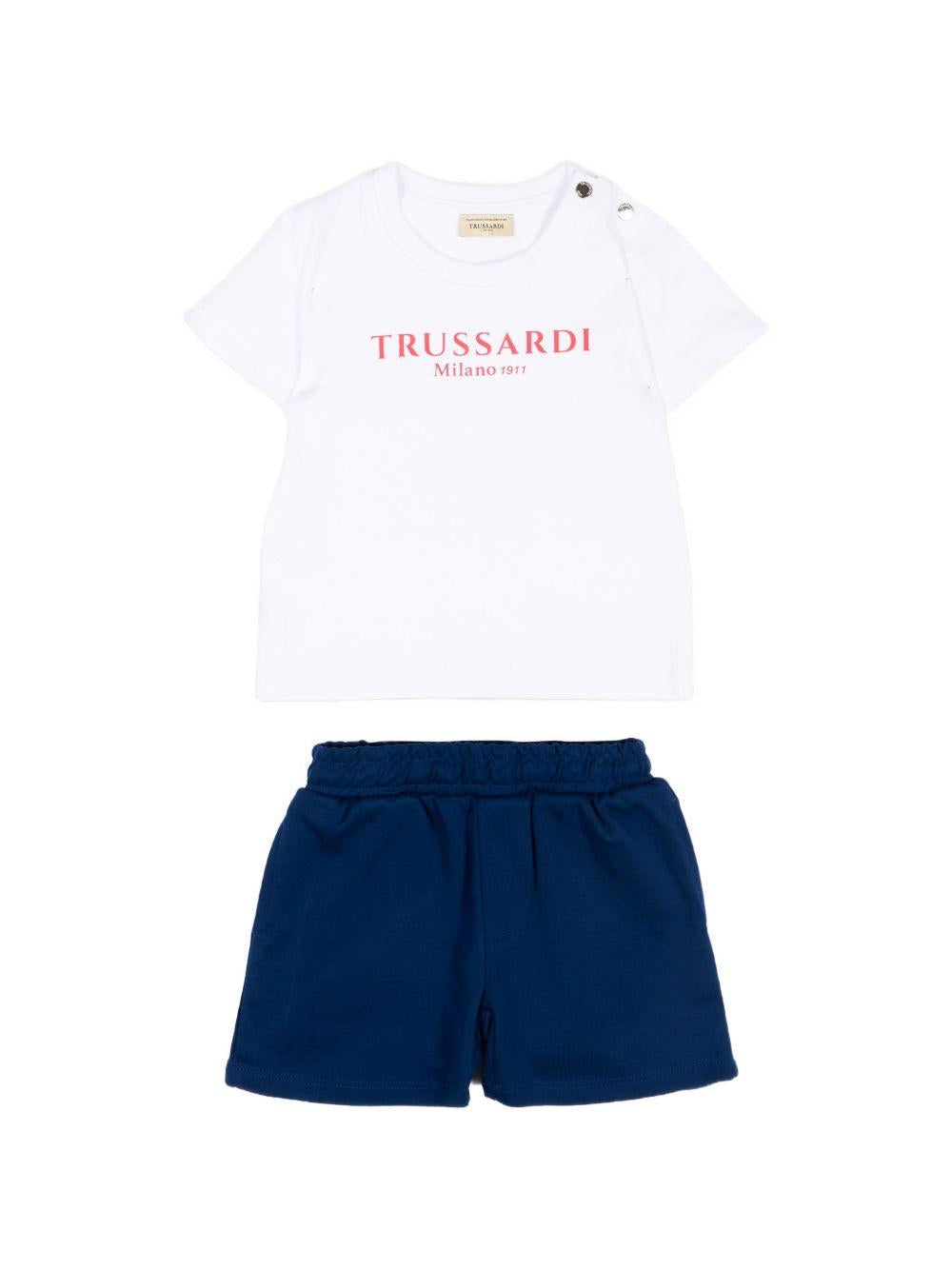 Completo blu/bianca per neonato TIP26008CJ WHI/BLU Trussardi Kids 