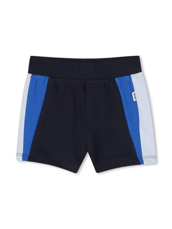 Completo sportivo blu navy/bianco/blu royal per neonato