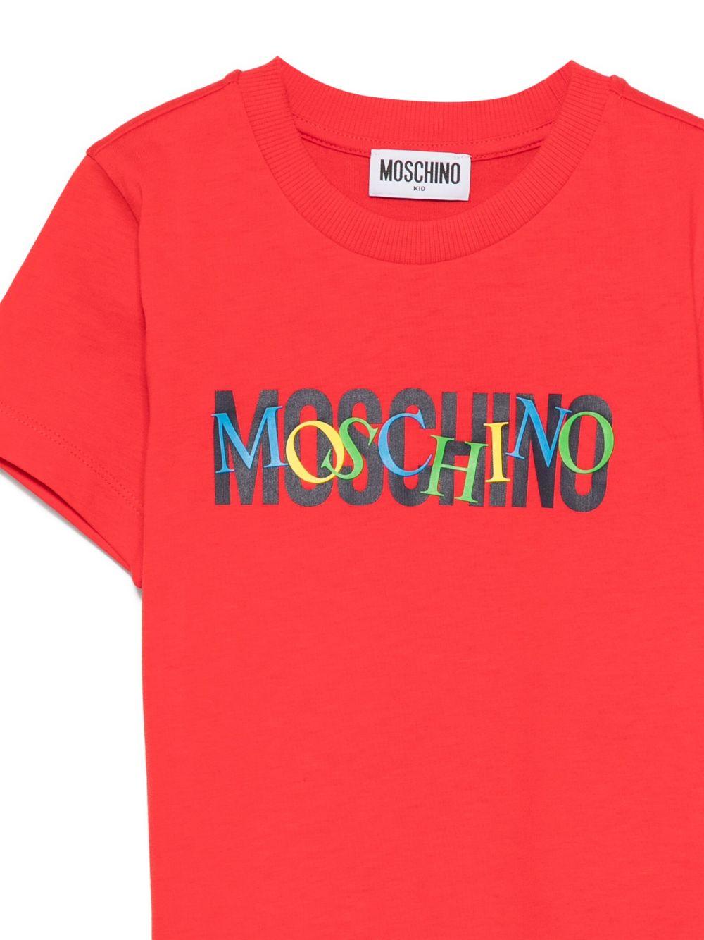 T-shirt rossa per bambino HUM05ILAA10 50109 Moschino Kids 