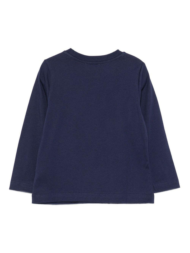 T-shirt blu per bambino HUO00YLAA10 40016 Moschino Kids 