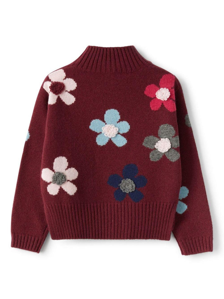 Burgundy sweater for girls