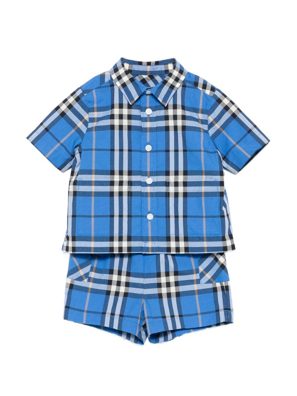 Completo blu per neonato 8117922 C4172 Burberry Kids 