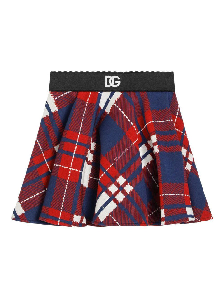 Gonna rossa/bly/bianca per bambina L54I67ISMKM HD5QB Dolce & Gabbana Kids 