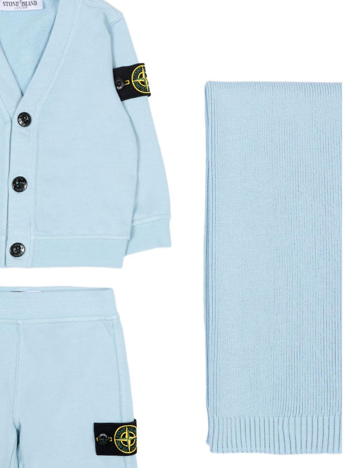 Completo azzurro per neonato 6M200001S0917 V0041 Stone Island Kids 
