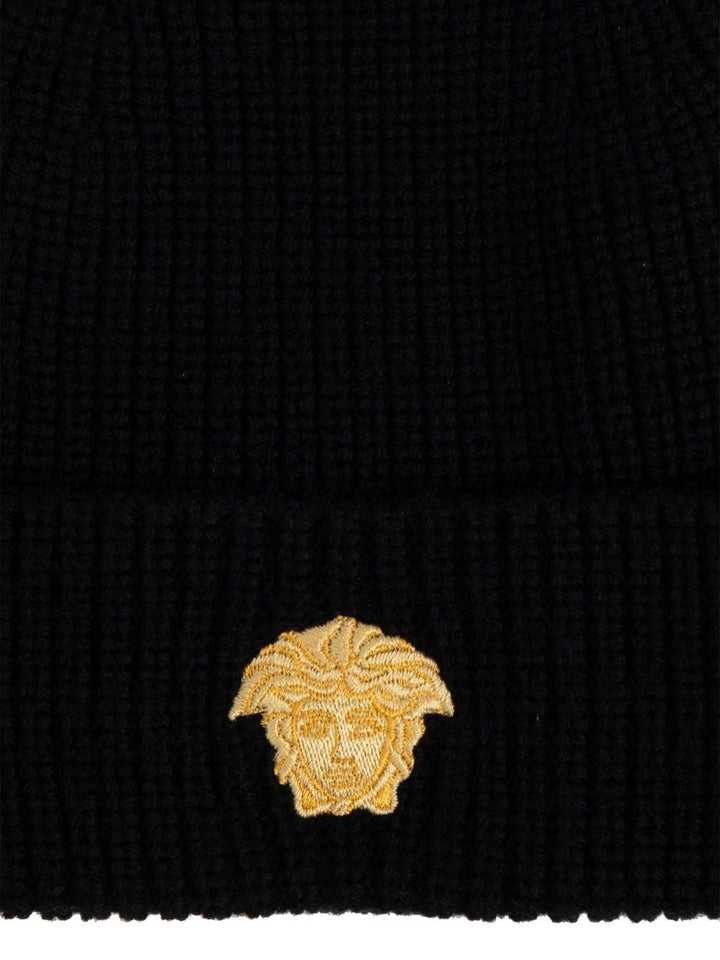 Cappello unisex in lana nero 10165681A11726 1B000 Versace Kids 