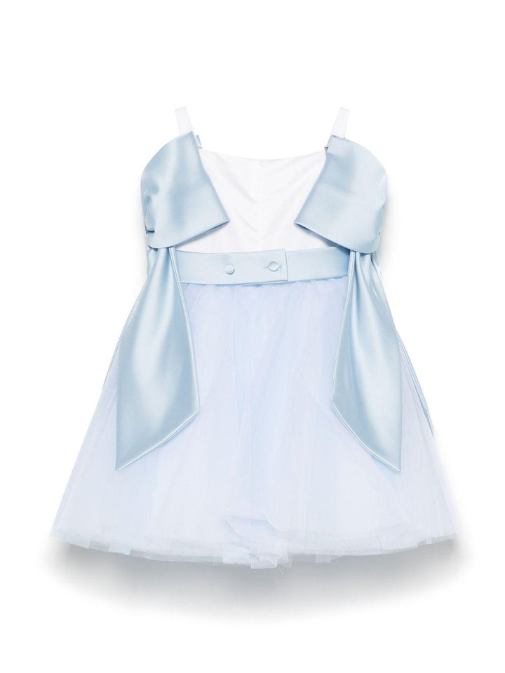 Abito bianco/azzurro per bambina