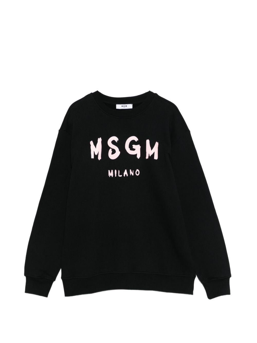 Felpa nera per bambino S6MSJUSW007 110/88 Msgm Kids 