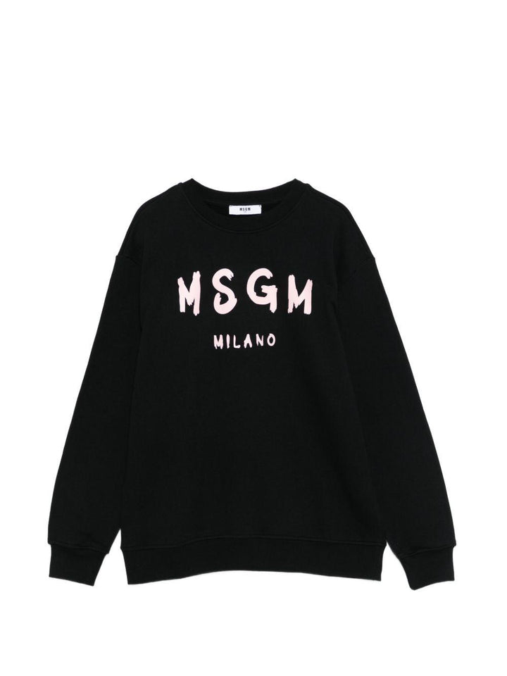 Felpa nera per bambino S6MSJUSW007 110/88 Msgm Kids 