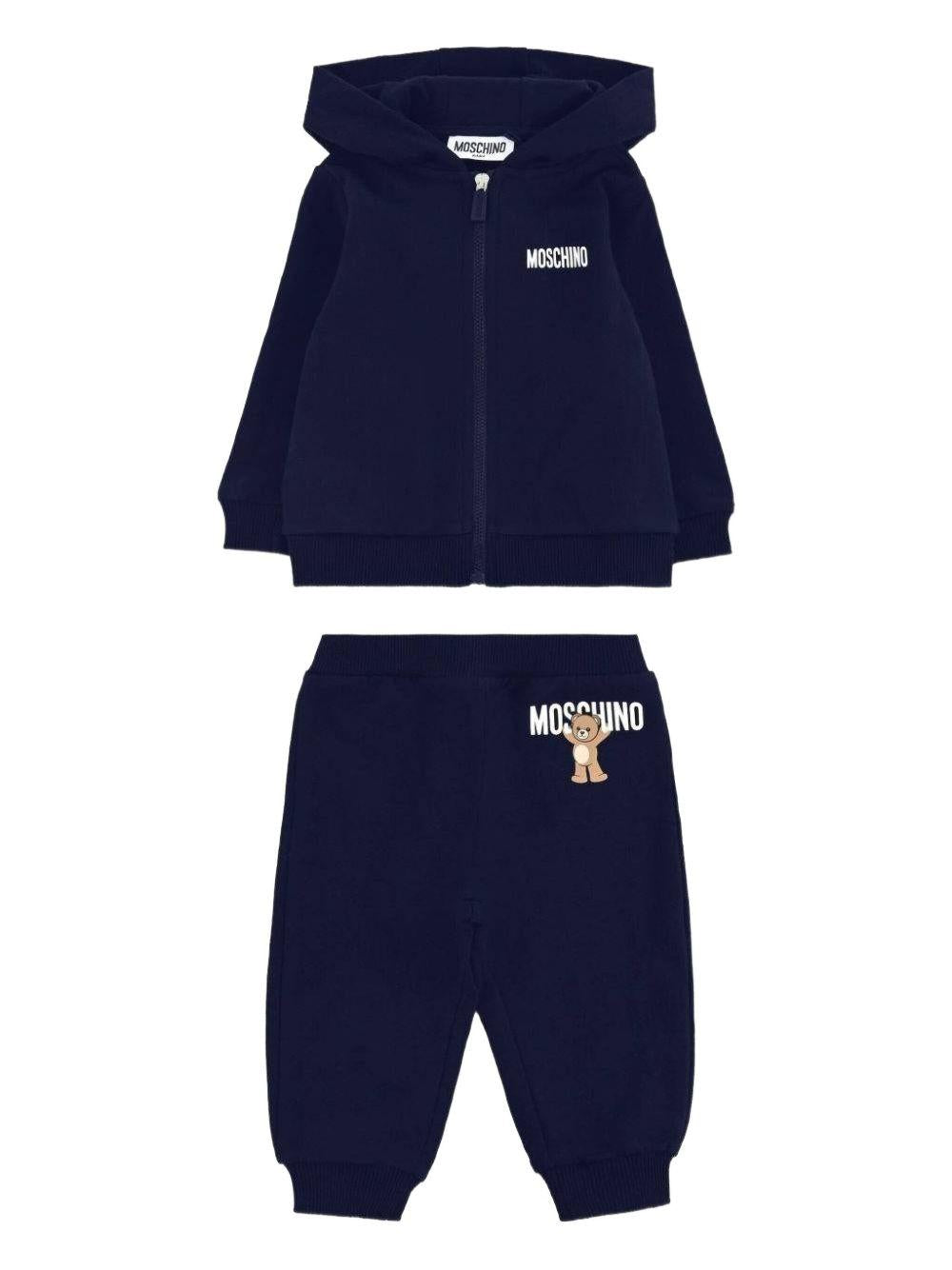 Completo blu navy per neonato MUK05GLCA40 40016 Moschino Kids 