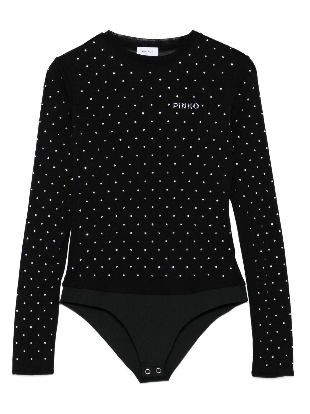Top nero per bambina KFBD002CTU023 D818 Pinko Kids 