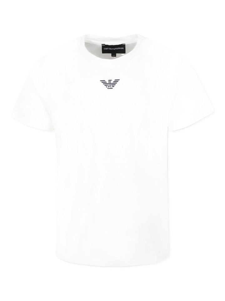 T-shirt bianca per bambino con logo