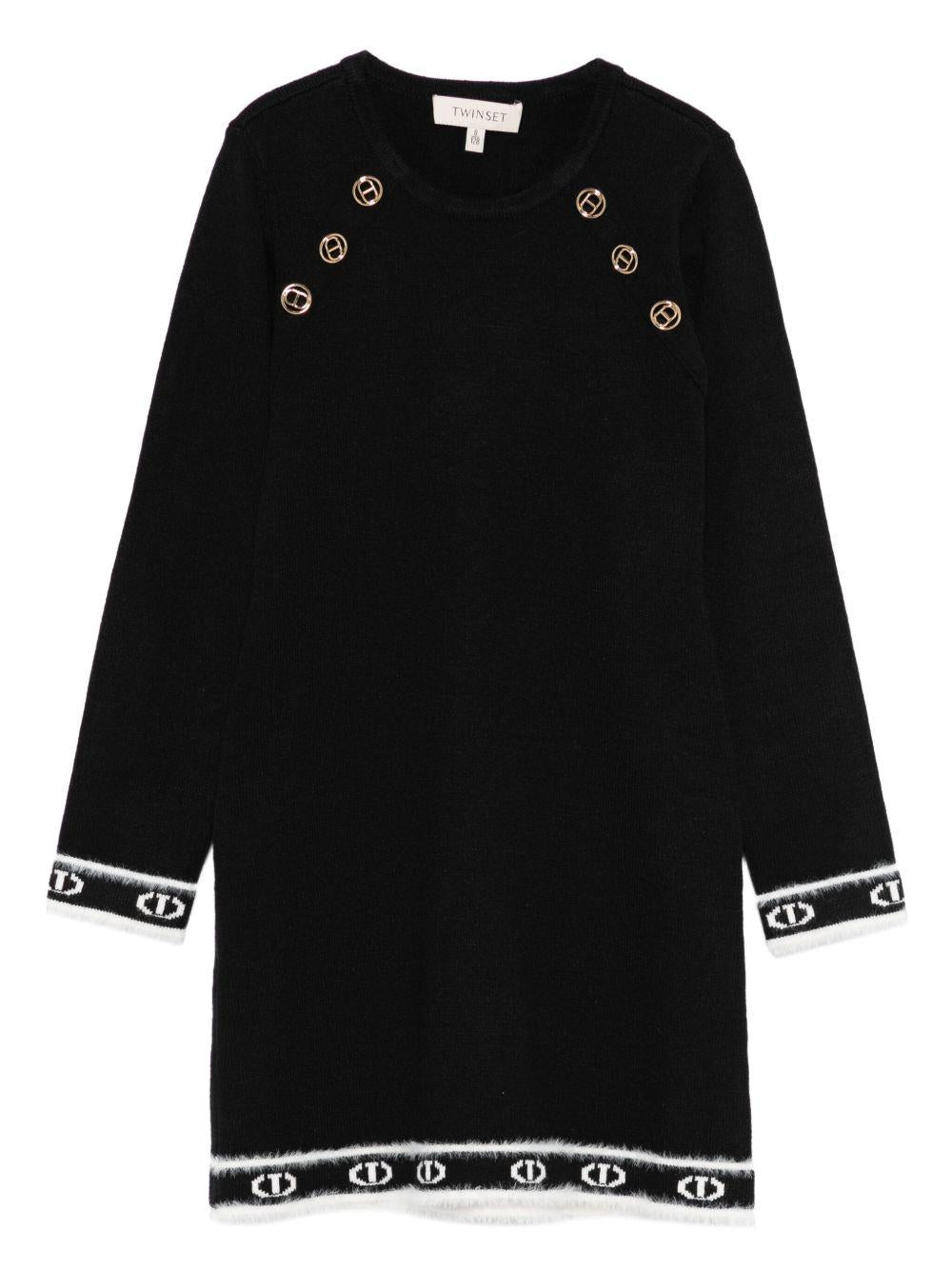 Abito nero per bambina 252GJ3014 11656 Twin Set 