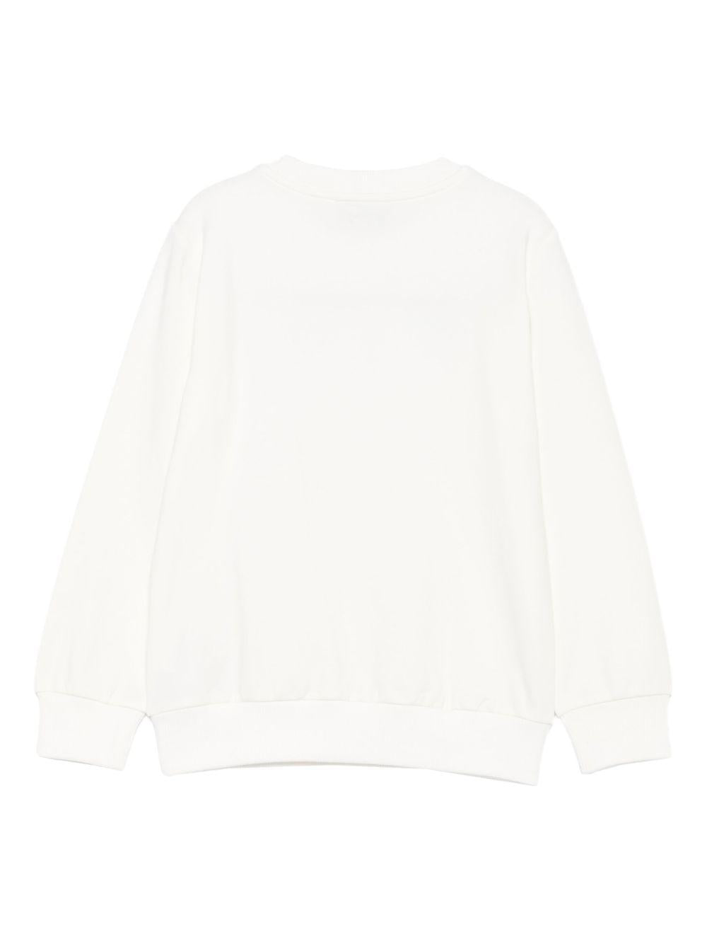 Felpa bianca per bambino HUF09ILDA21 10063 Moschino Kids 