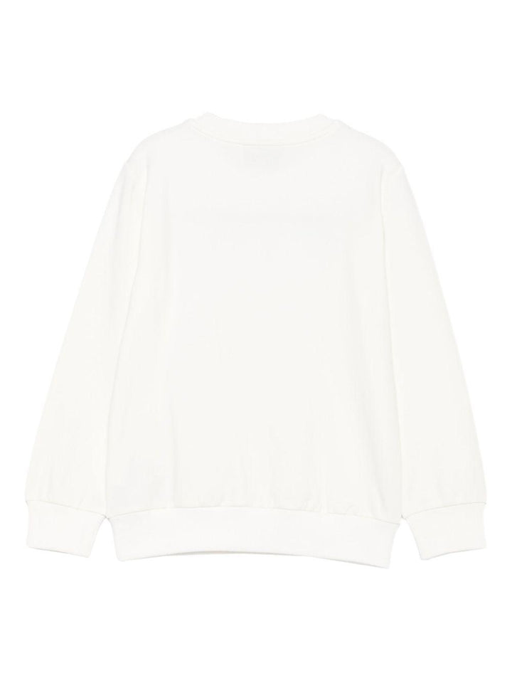 Felpa bianca per bambino HUF09ILDA21 10063 Moschino Kids 