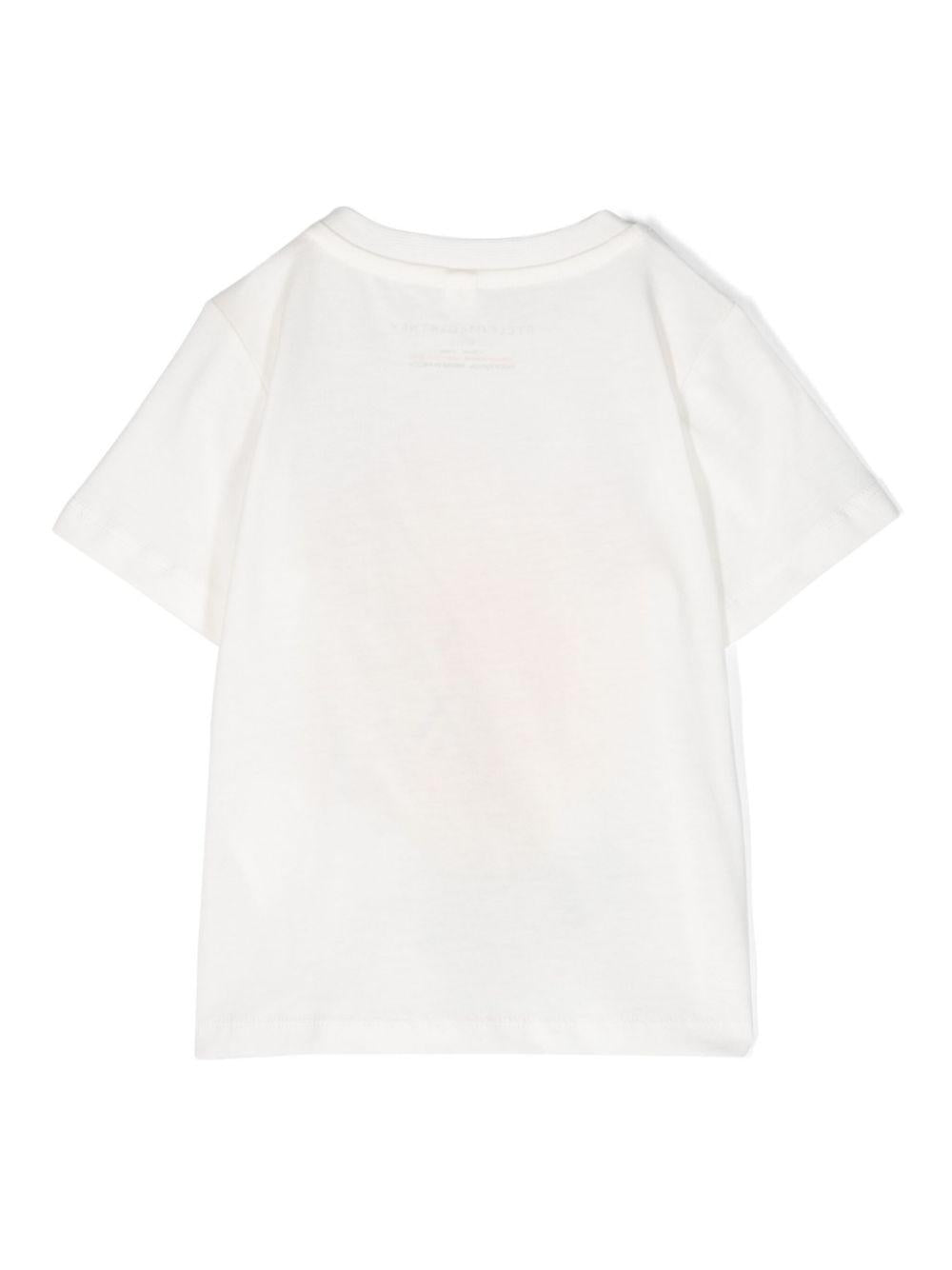 White t-shirt for newborns with print