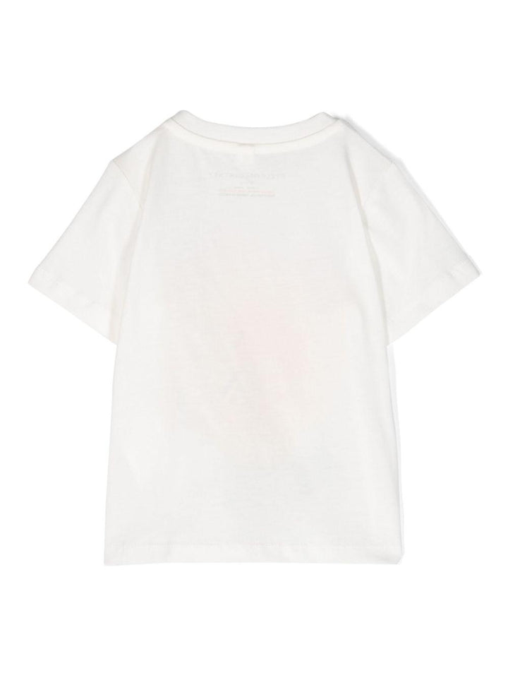 White t-shirt for newborns with print