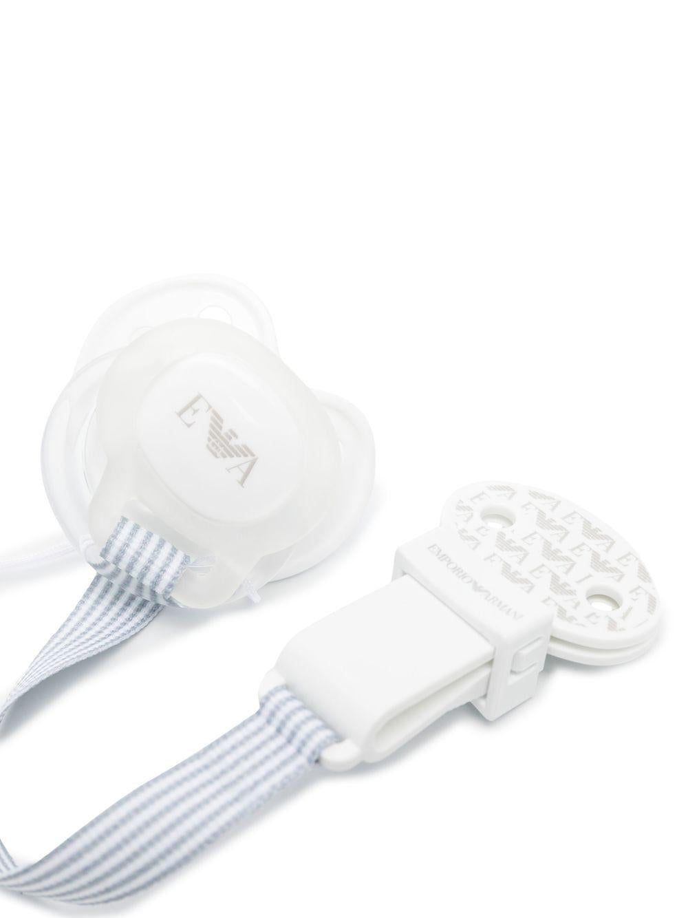 Ciuccio bianco per neonato 409174CC919 00010 Emporio Armani Kids 