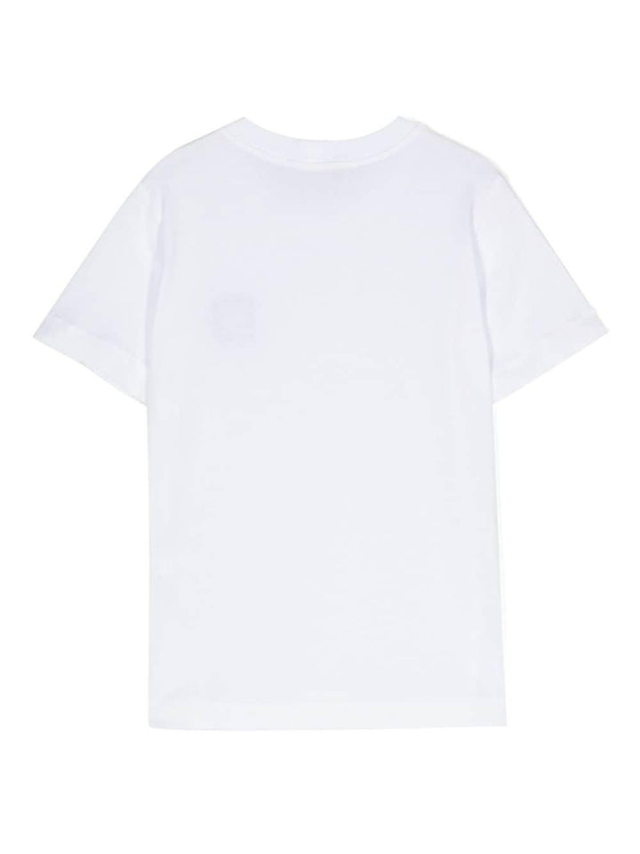T-shirt bianca per bambino con logo
