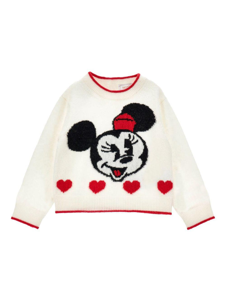 Maglione bianco per bambina 19F633NP6091 0143 Monnalisa Kids 