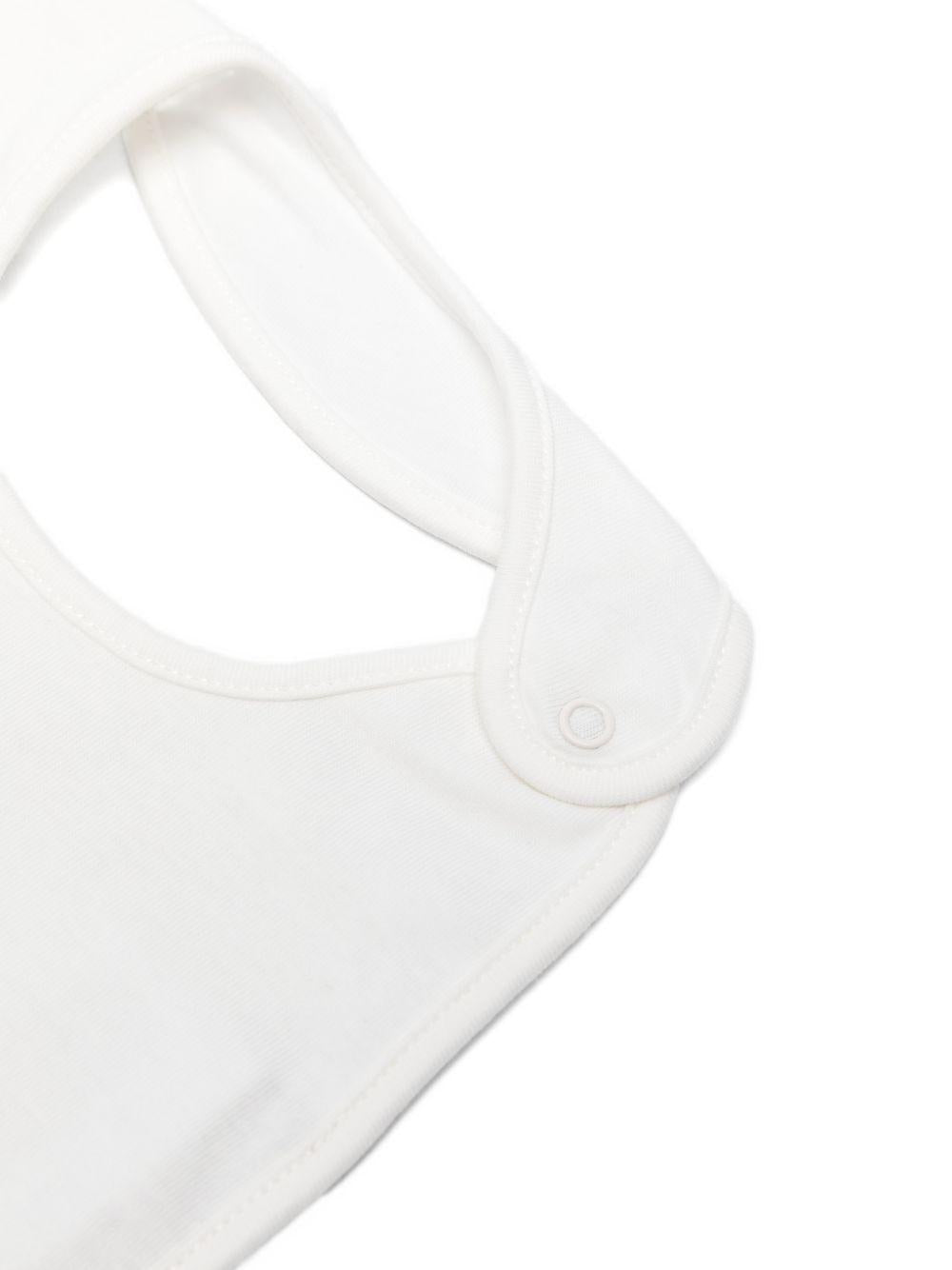 Kit cappello/bavetta bianco per neonato MUY099LCA19 10063 Moschino Kids 