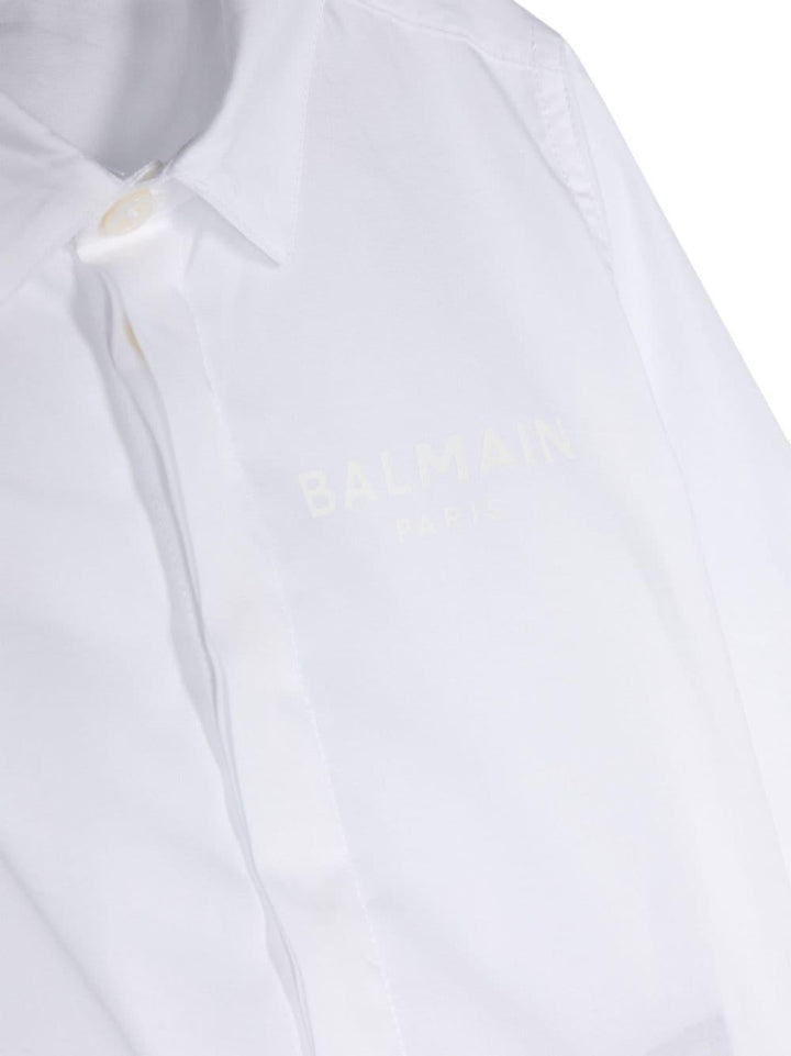 Ciamia bianca per neonato con stampa logo