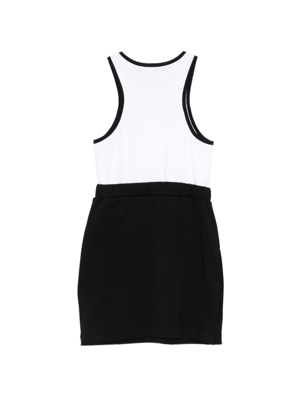 Abito bianco/nero per bambina BY1B02Z3277 930BC Balmain Kids 