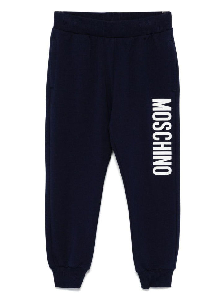 Pantalone blu navy per bambino con logo