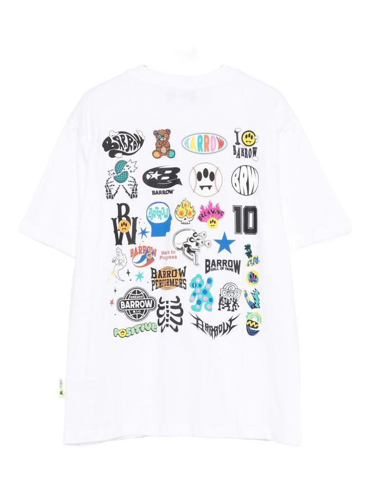 T-shirt bianco per bambino F5BKJUTH123 002 Barrow Kids 