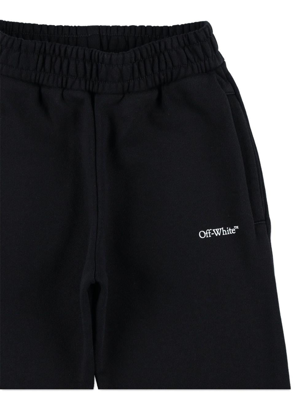 Pantalone nero per bambino OGCH00AF25FLE001 1001 Off White Kids 