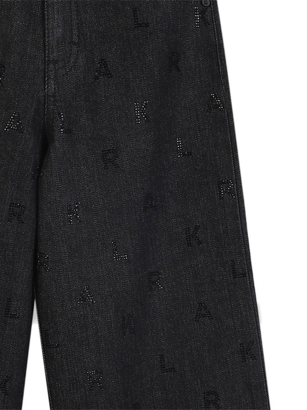 Jeans nero per bambina Z30595 Z16 Karl Lagerfeld Kids 