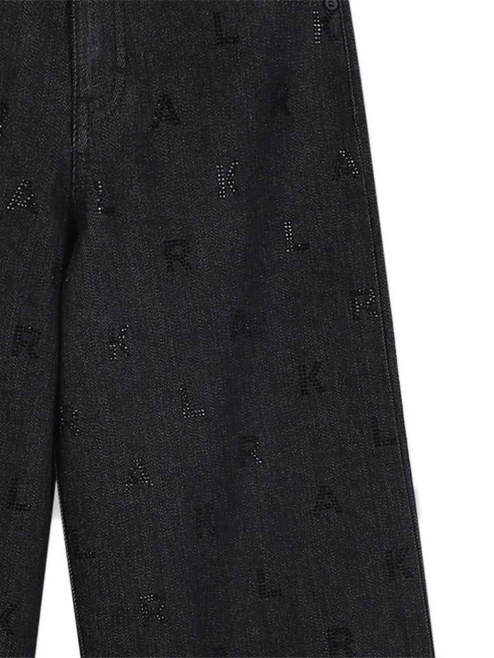Jeans nero per bambina Z30595 Z16 Karl Lagerfeld Kids 