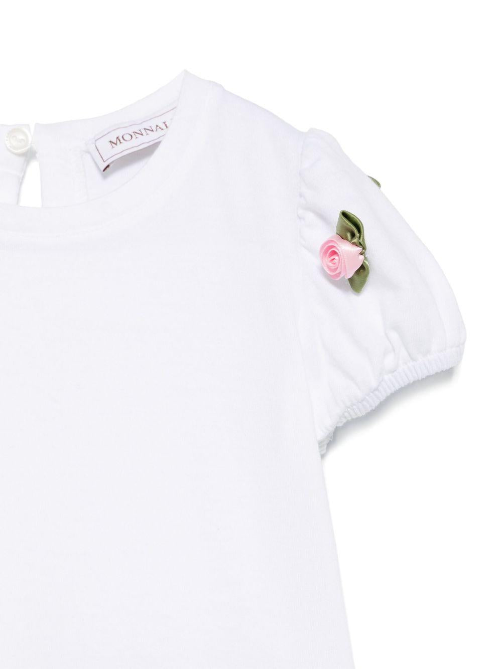 T-shirt bianca per neonata