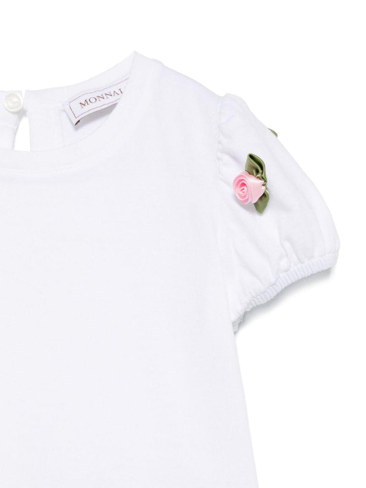 T-shirt bianca per neonata
