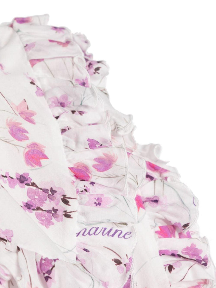 Abito bianco per bambina con stampa