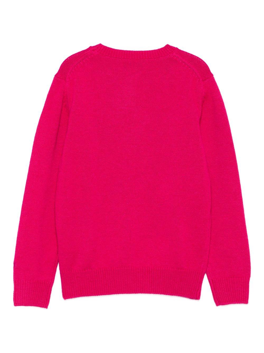 Maglione rosa lampone per bambina PRC0001 01984I MC2 Saint Barth Kids 