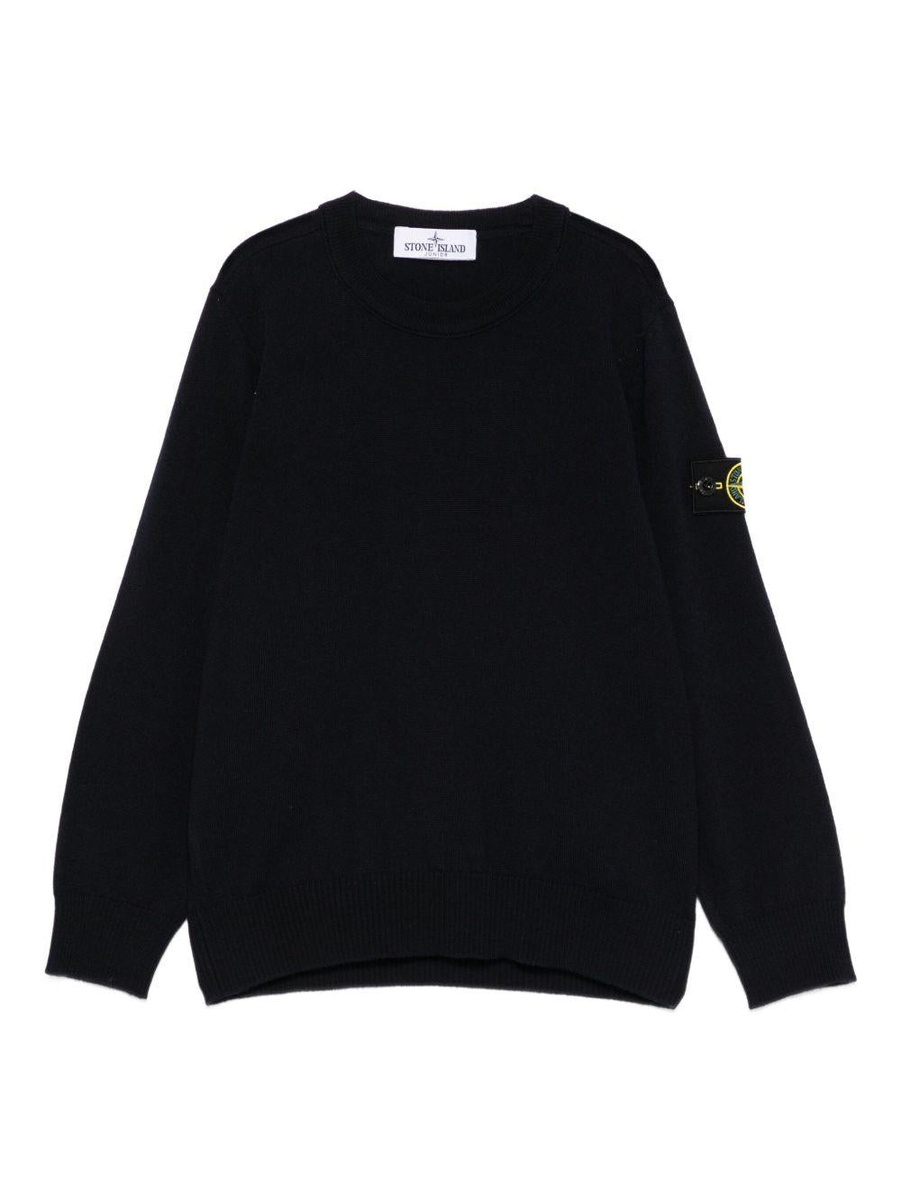 Maglione blu navy per bambino 65100009S0C04 V0020 Stone Island Kids 