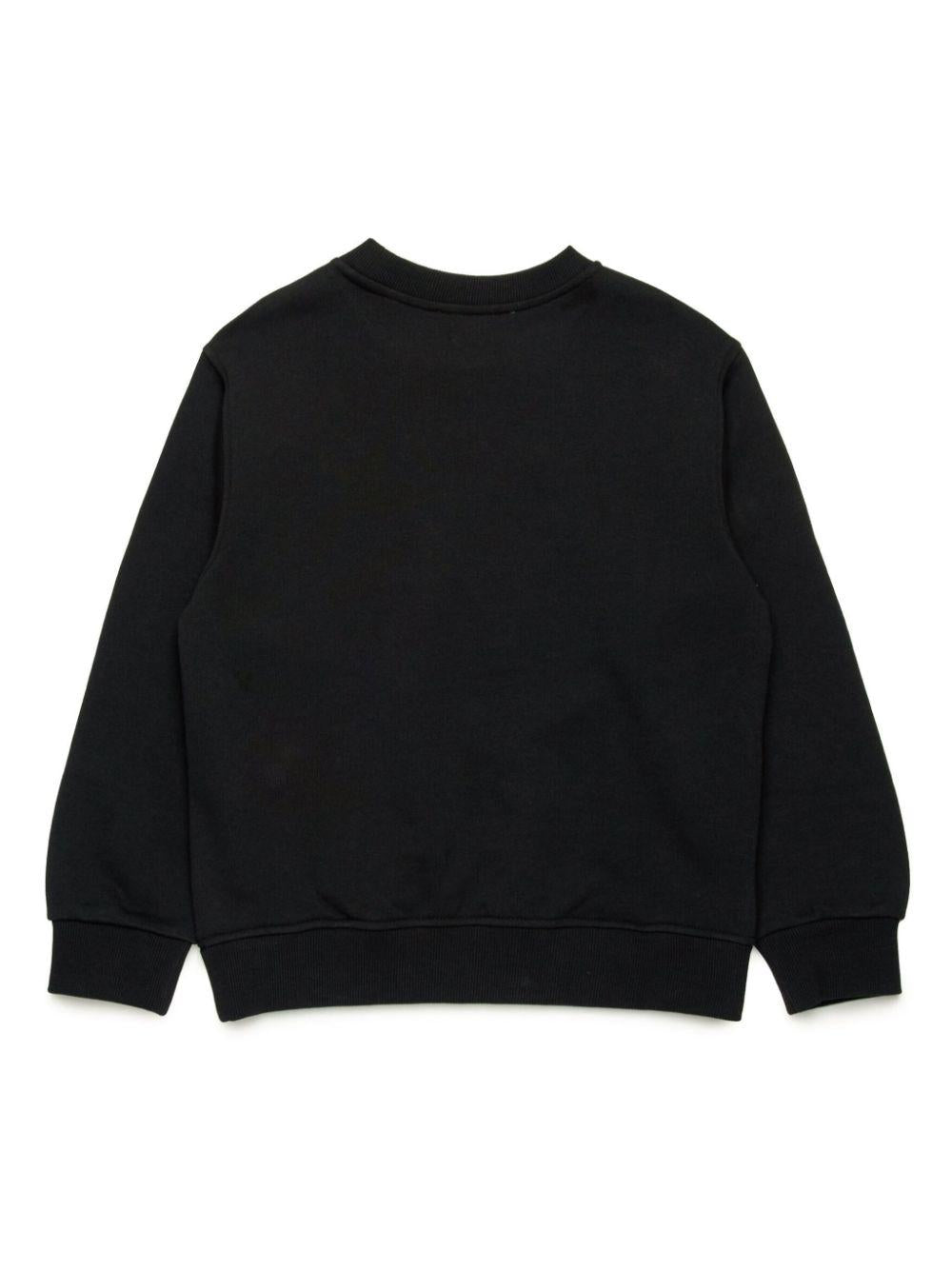 Black sweatshirt for boys with logo