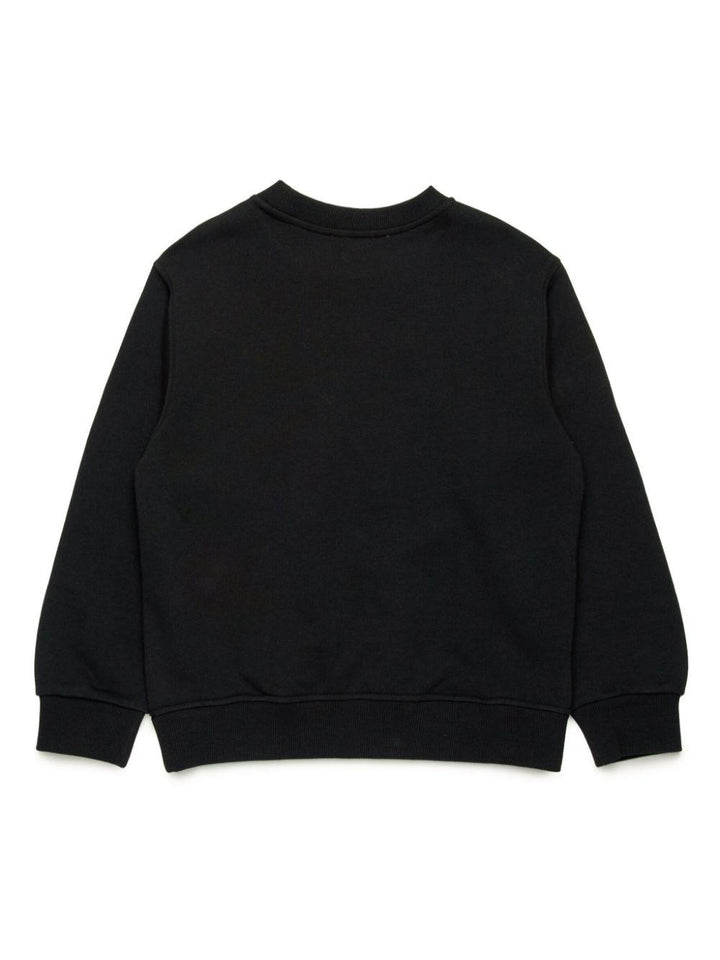 Black sweatshirt for boys with logo