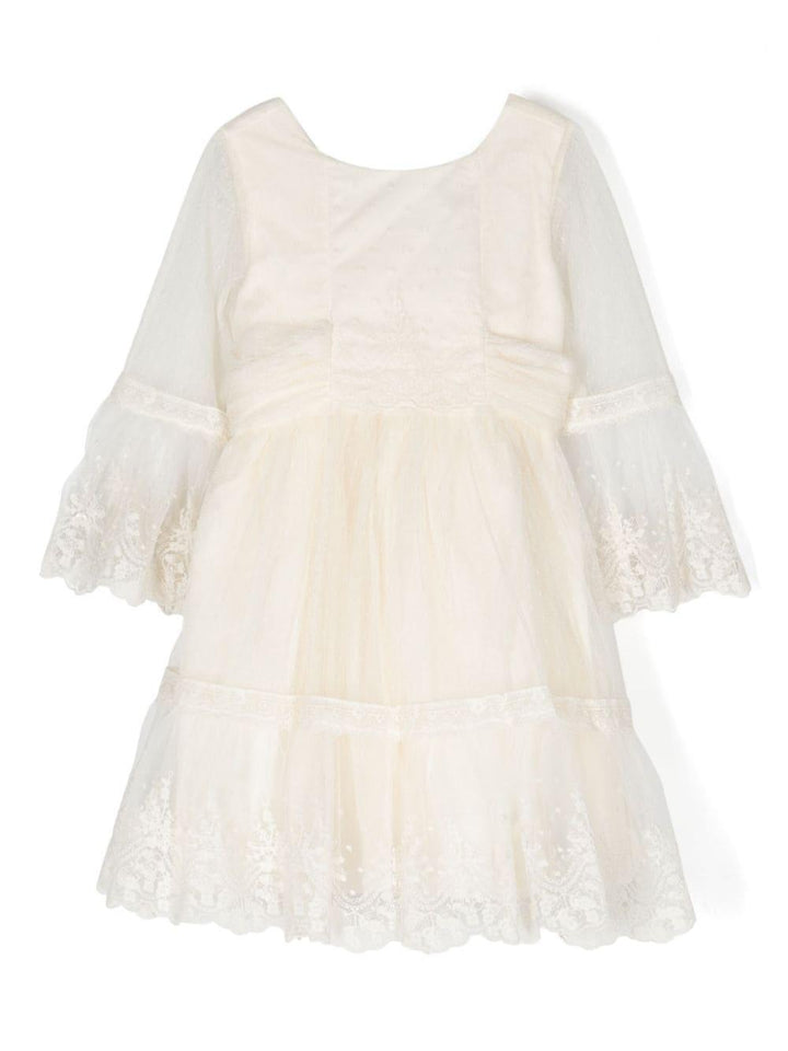 Beige tulle dress for girls