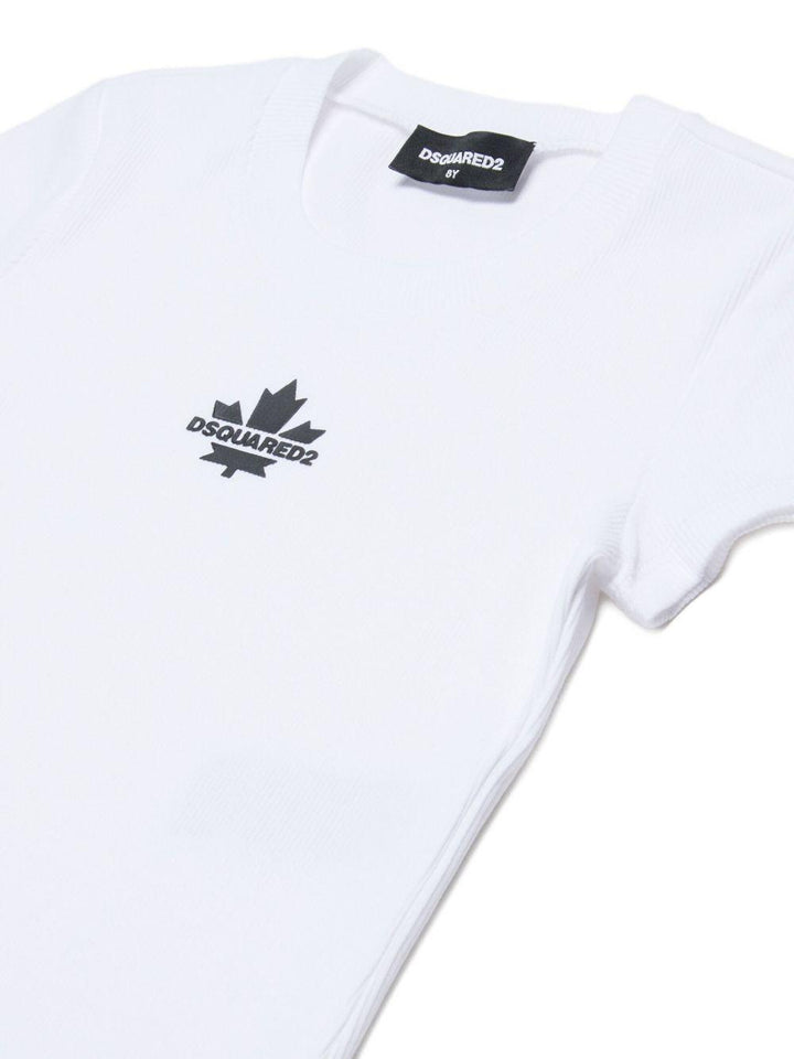 T-shirt bianco per bambina DQ3160D0AGG DQ100 Dsquared2 Kids 