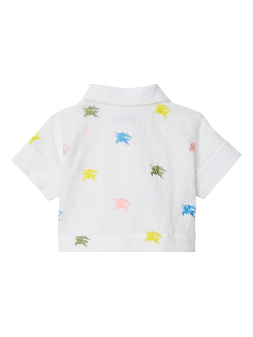 Completo bianco per neonato con logo 8078889 A5127 Burberry Kids 