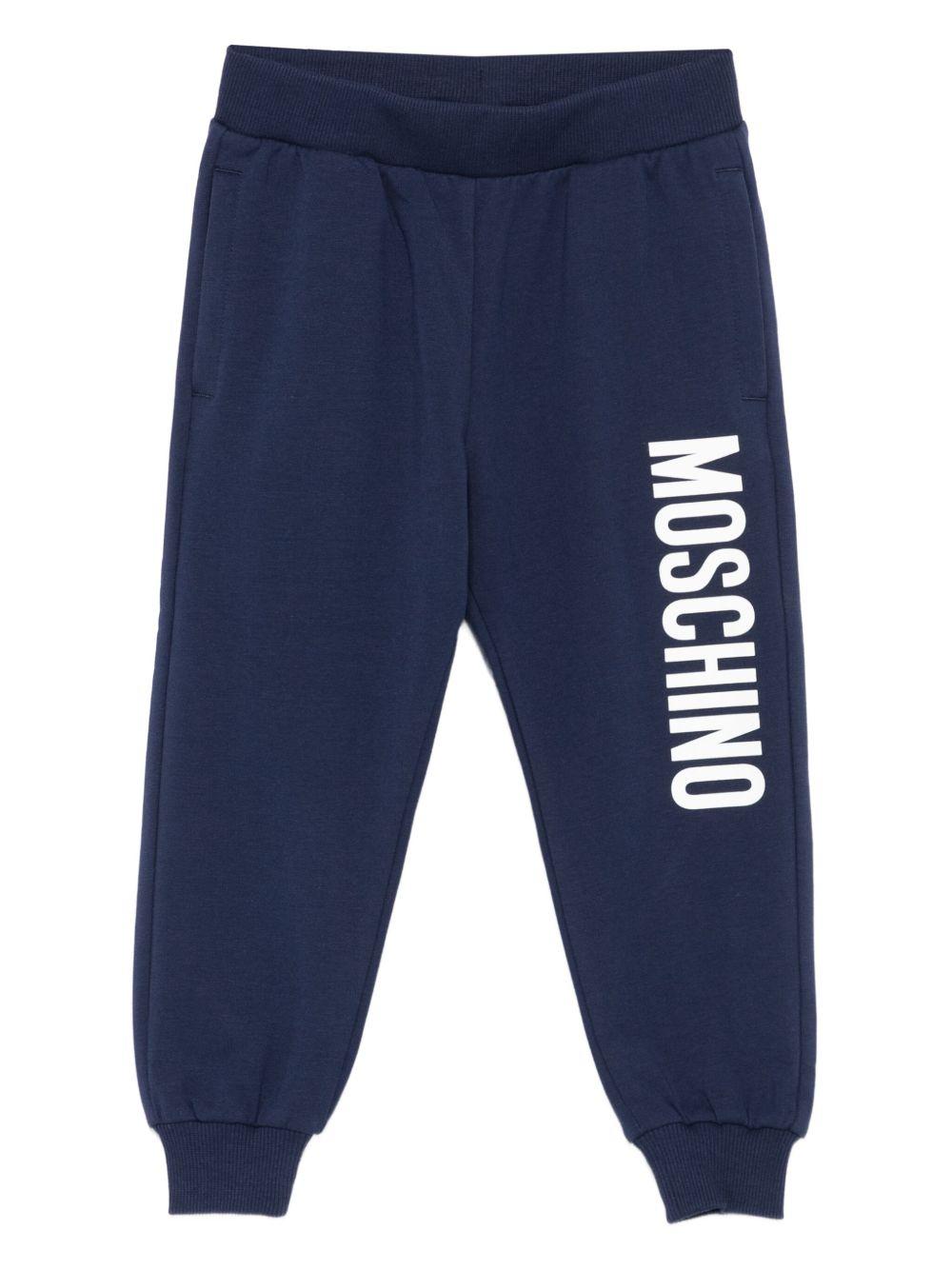 Pantalone blu navy per bambino HUP08ULDA21 40016 Moschino Kids 