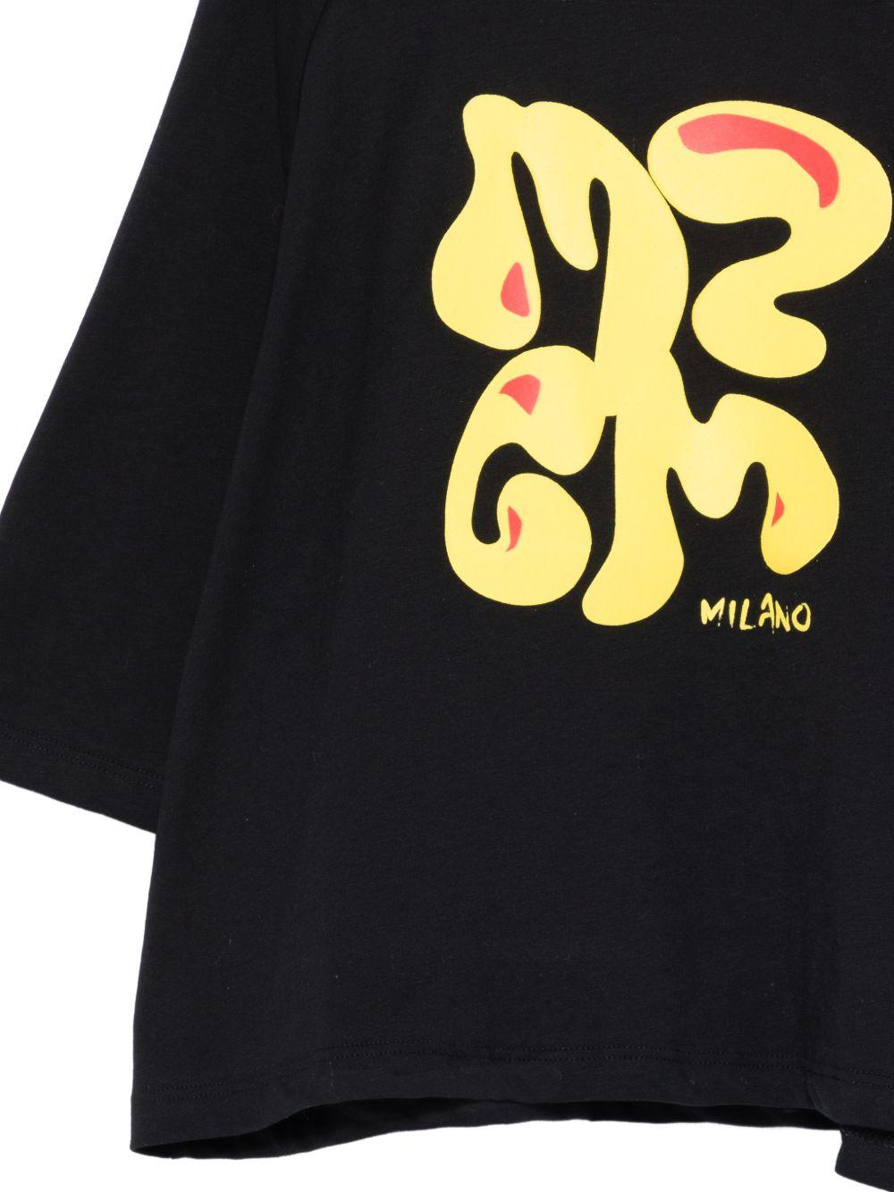 T-shirt nera per bambina S6MSJGTH090 110 Msgm Kids 