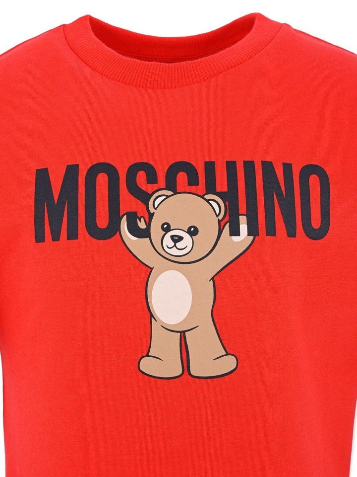 T-shirt rosso per bambino HMM05GLAA10 50109 Moschino Kids 