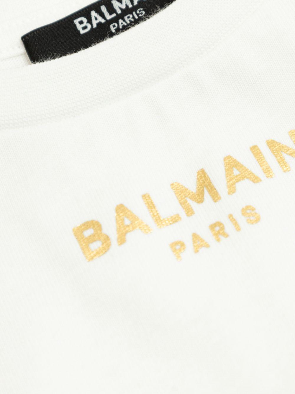 Top bianco sporco per bambina BY8B42Z3672 100OR Balmain Kids 