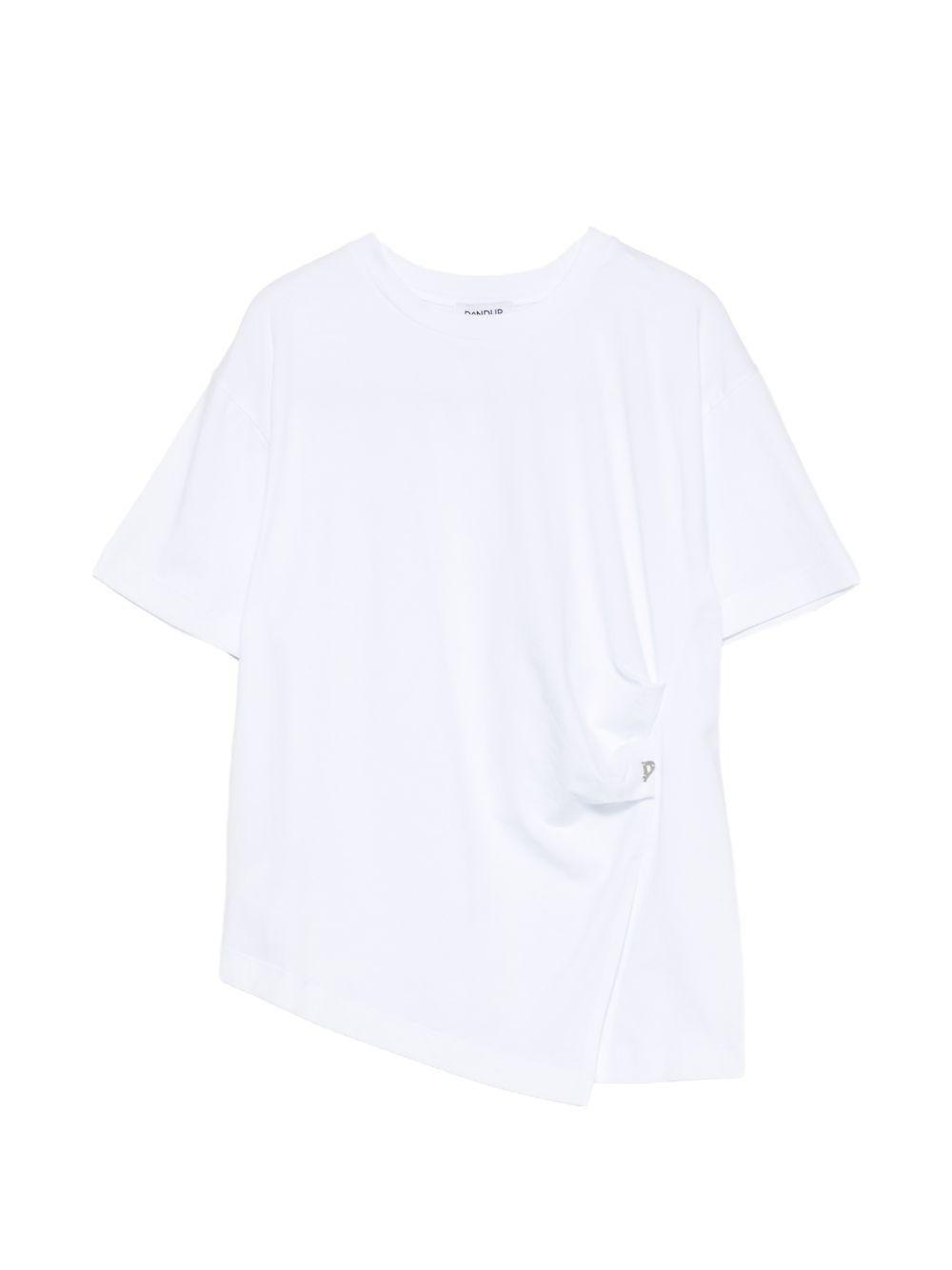 T-shirt bianca per bambina DFTS0330JE006 B000 Dondup Kids 