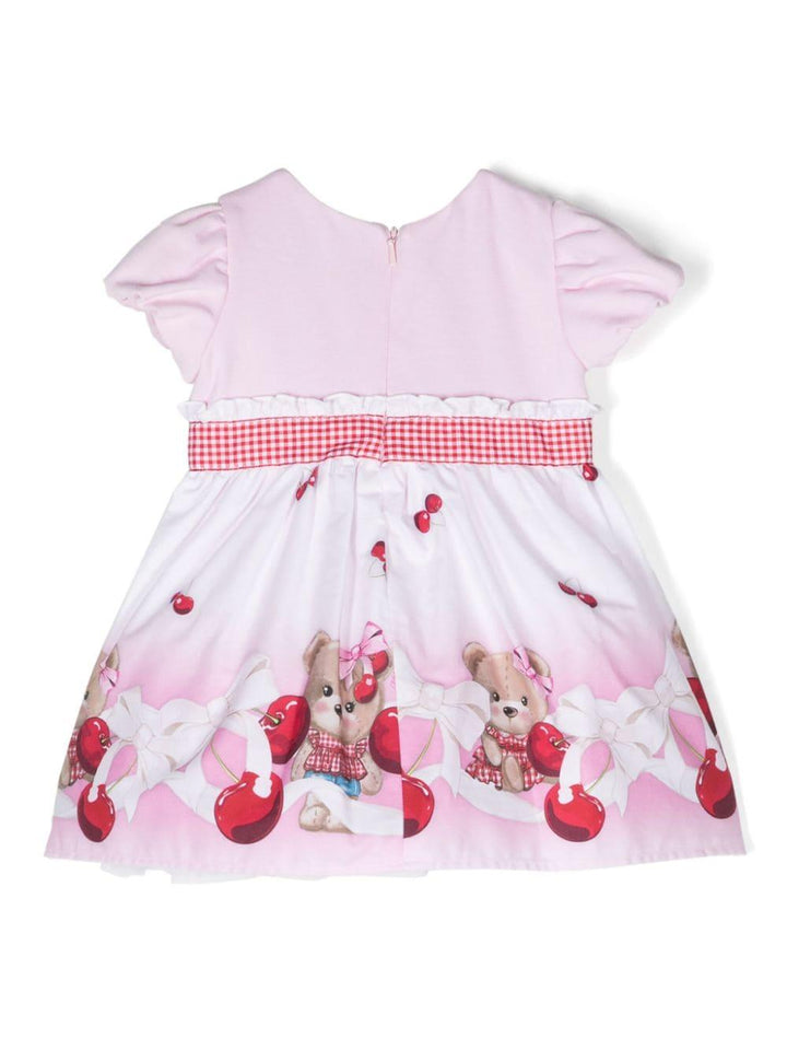 Abito rosa per neonata con stampa
