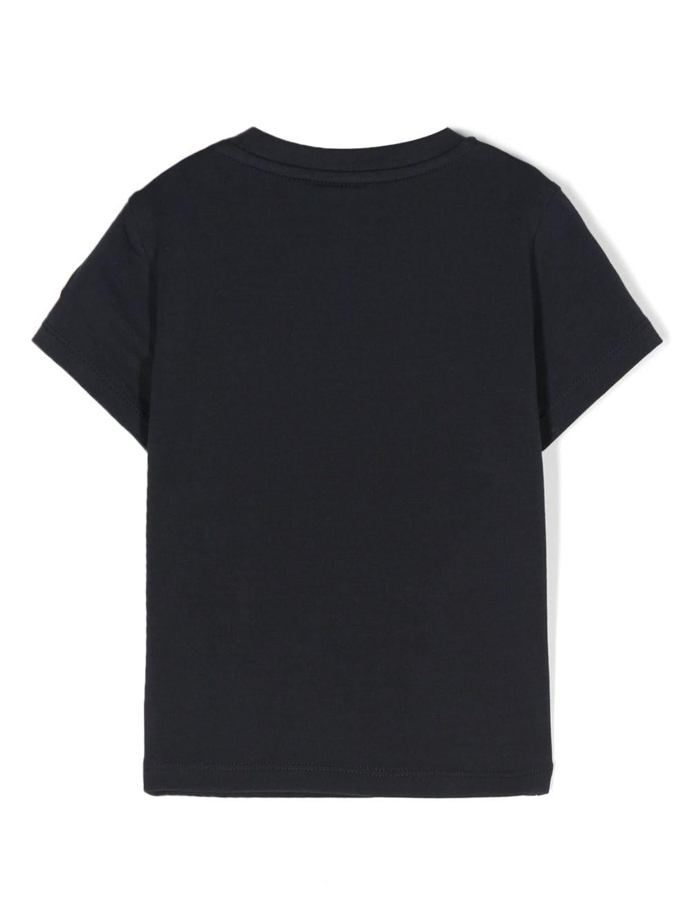 T-shirt blu navy per neonato 9518C0000689AUM 778 Moncler Kids 