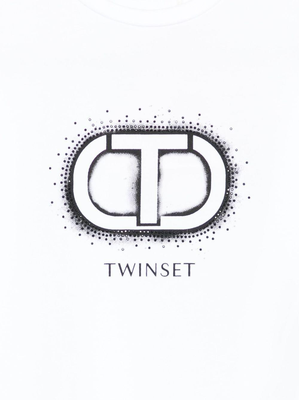 T-shirt bianco per bambina 252GJ2320 00526 Twin Set 